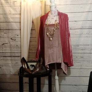 Velvet Jacket, Velvet Camisole, and Vevelt leggings